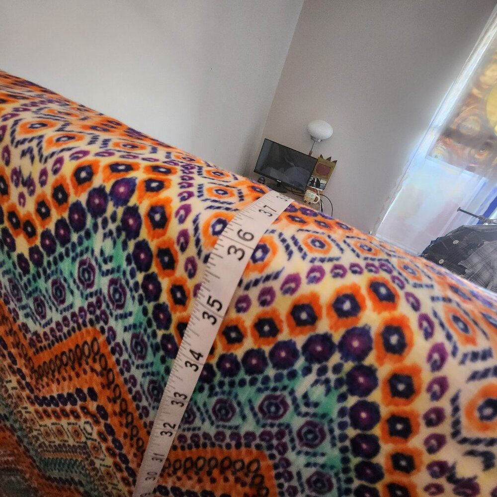 Boho Chevron Printed Knit Fabric – Approx. 2+ Yards (~84") (Vibrant Multicolor) - Picture 5 of 8